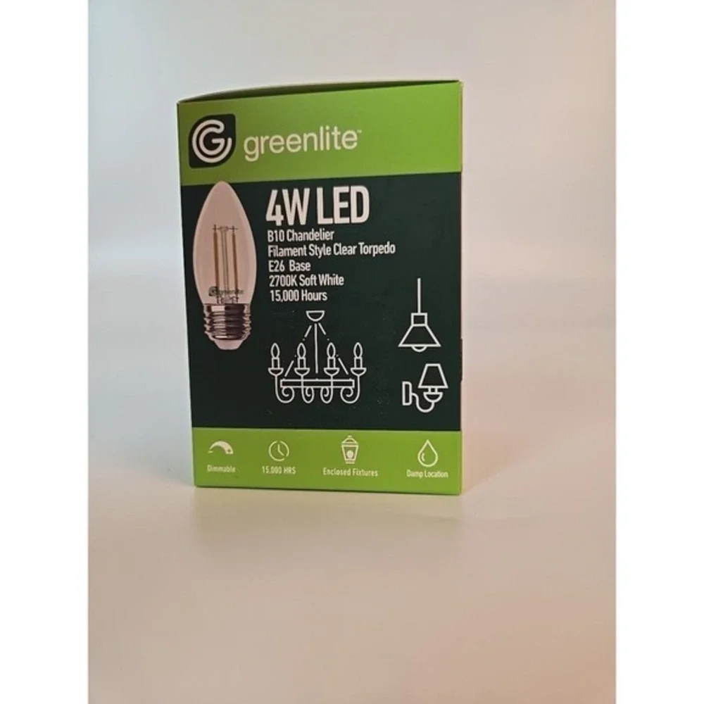 8 Bulbs (2 - 4 Packs) - B10 Chandelier Bulbs LED 4W Dimmable 40W Equivalent NEW